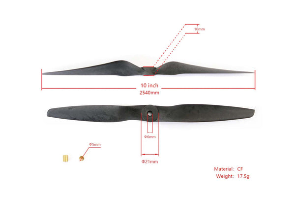 Hee Wing 1060 Carbon Fibre Propellers for Hee Wing T2 VTOL (2Pcs)