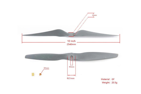 Hee Wing 1060 Glass Fibre Propellers for Hee Wing T2 VTOL (2Pcs)