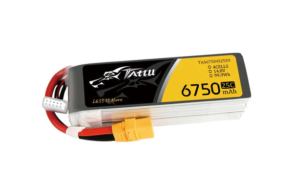 Gens Ace - Tattu - 4S 6750mAh 14.8V 25C with XT90