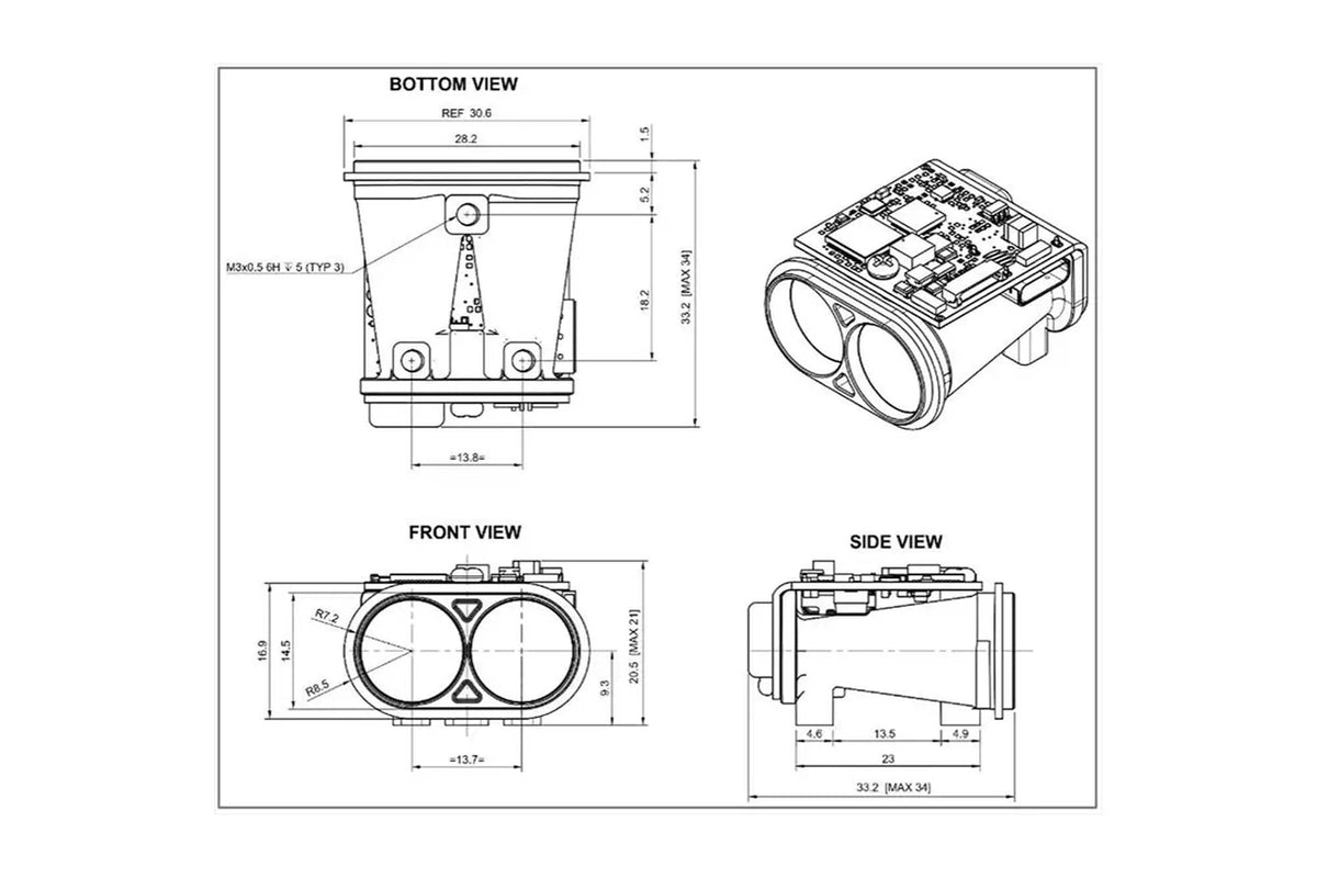 LightWare GRF-500 (500m) Laser Rangefinder