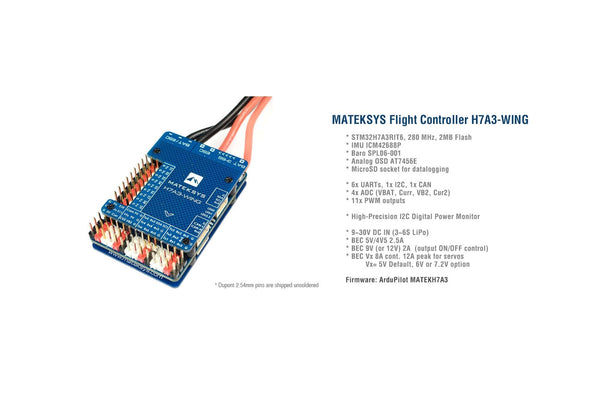Matek Systems - Flight Controller H7A3-WING