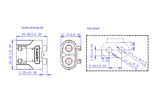 Amass LCB40PB-M S.O - 1Pcs