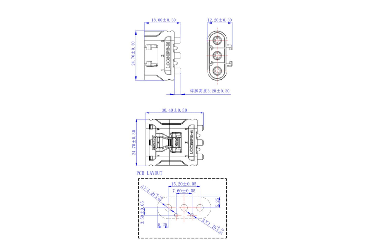 Amass LCC30PB-M S.O - 1Pcs
