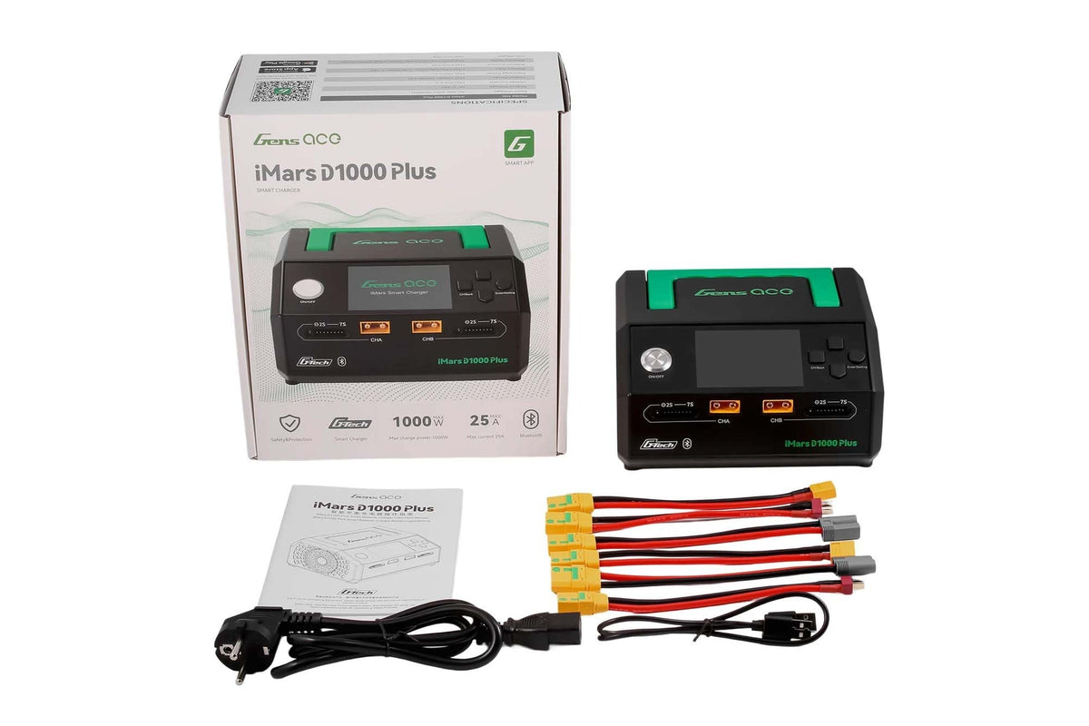 Gens Ace- G-Tech iMars D1000 Plus Smart Charger Black