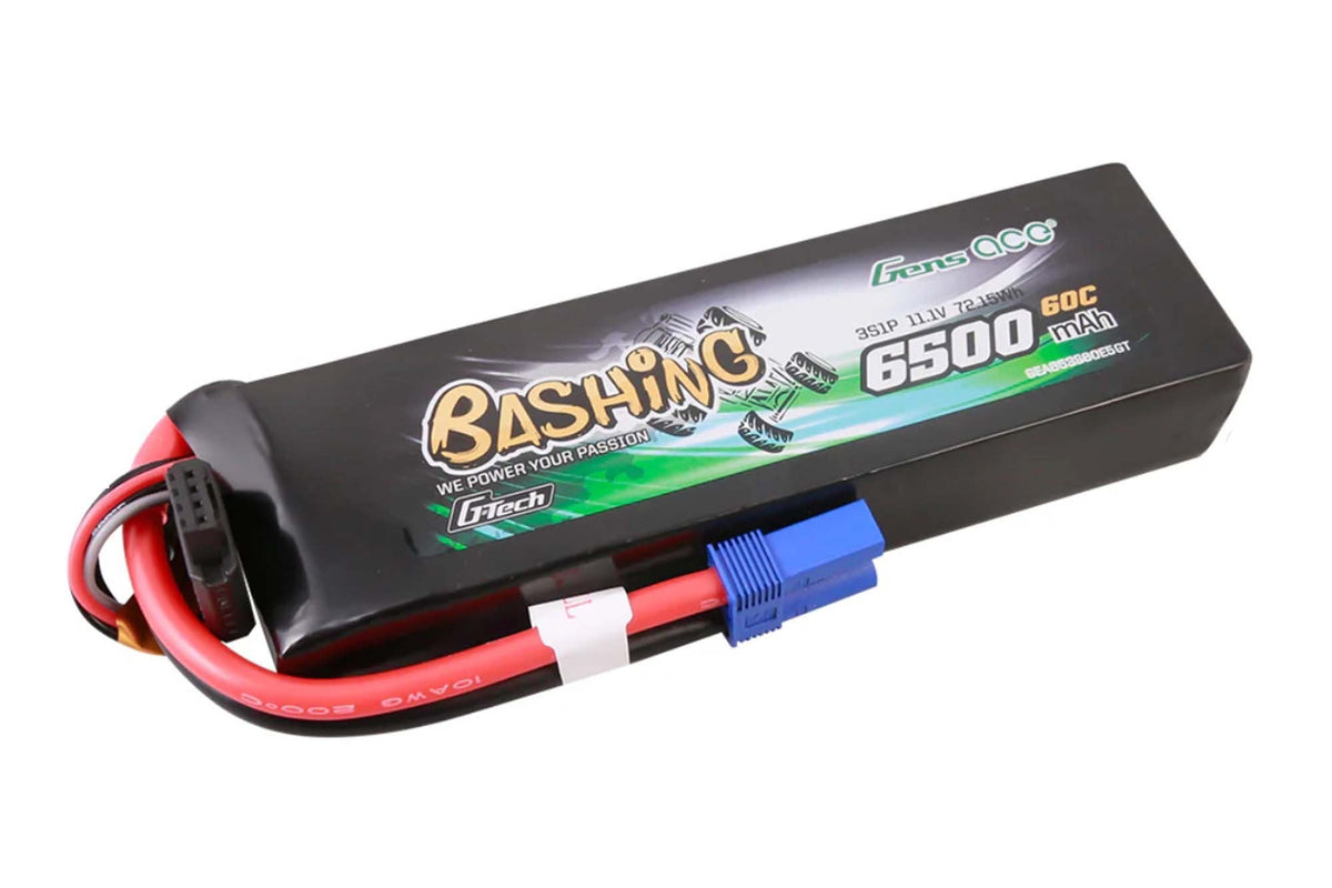 Gens Ace G-Tech Bashing, 6500mAh 60C 3S1P 11.1V Lipo with EC5