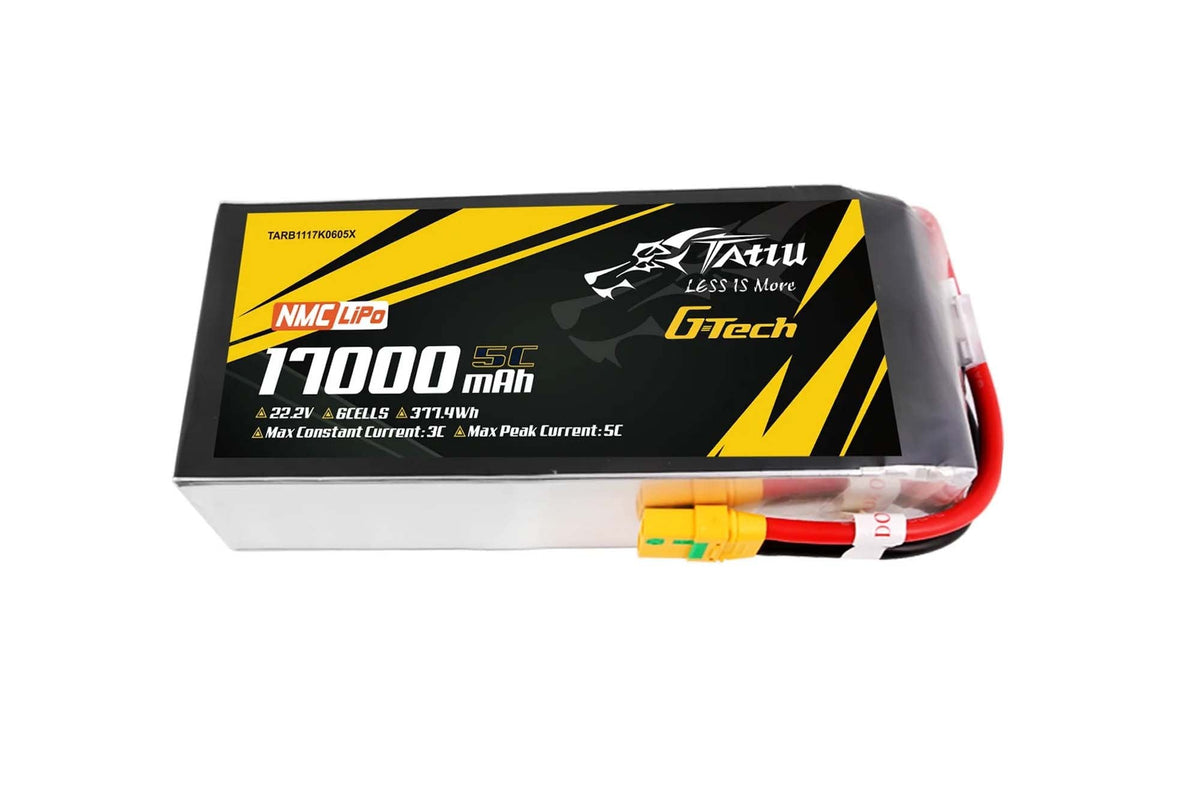 Tattu Semi-solid State 17000mAh 5C 22.2V 6S1P G-Tech Lipo Battery with XT90S-F