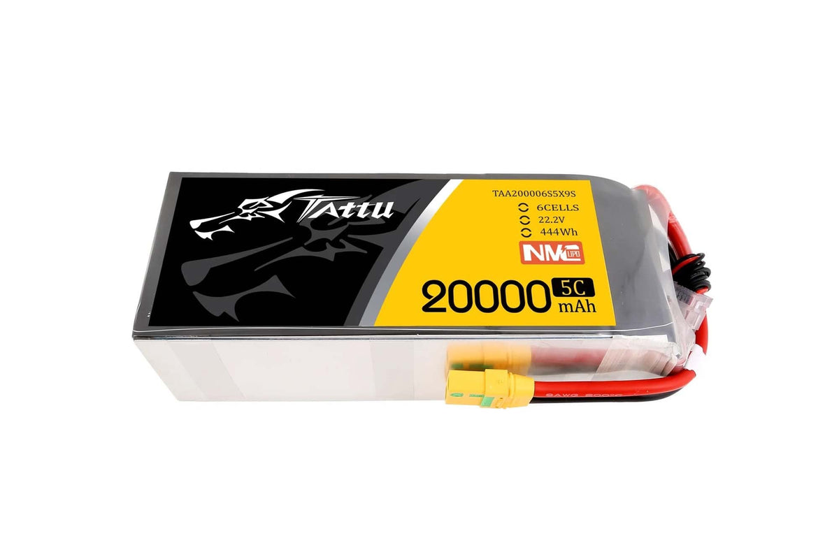 Tattu Semi-solid State 20000mAh 5C 22.2V 6S1P Lipo Battery with XT90-S