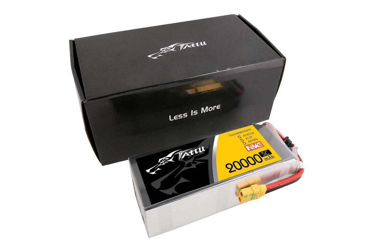 Tattu Semi-solid State 20000mAh 5C 22.2V 6S1P Lipo Battery with XT90-S