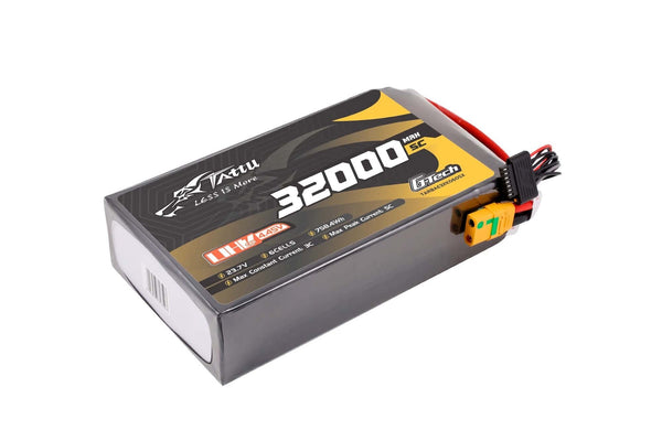Tattu Ultra HV 32000mAh 5C 23.7V 6S1P G-Tech Lipo Battery with XT90S-F