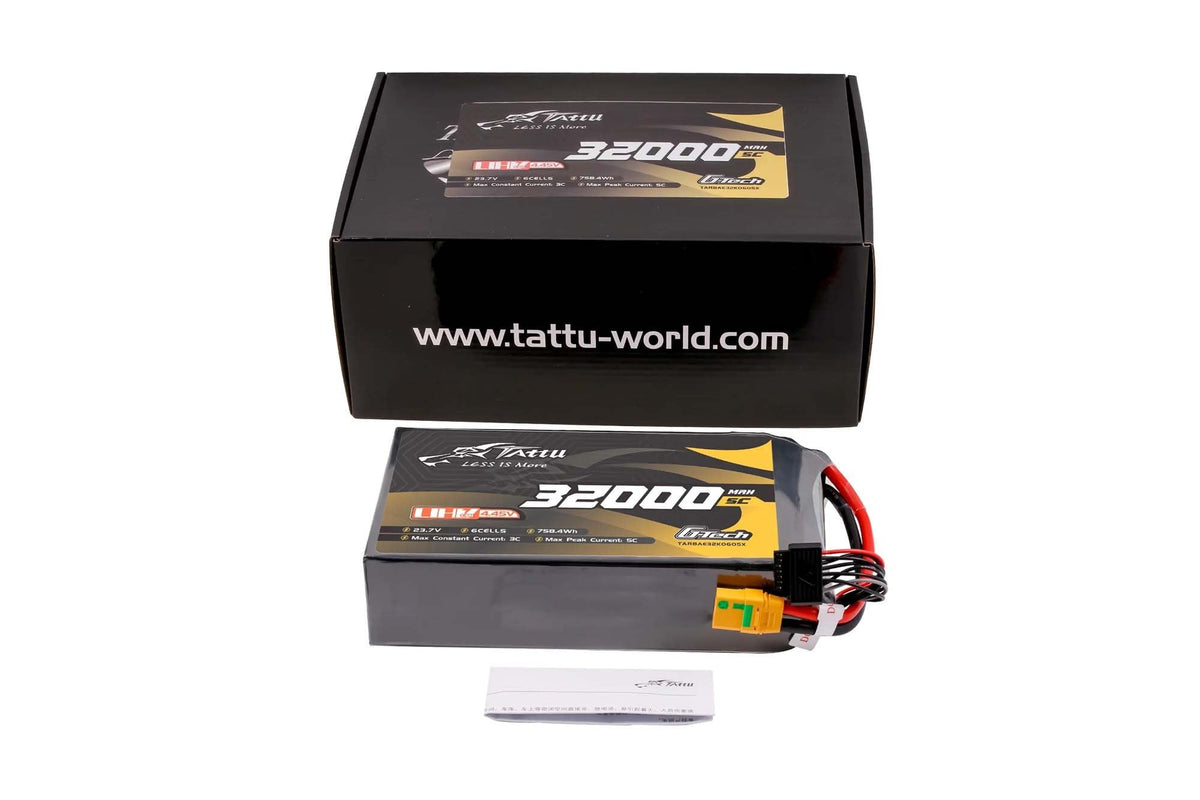 Tattu Ultra HV 32000mAh 5C 23.7V 6S1P G-Tech Lipo Battery with XT90S-F