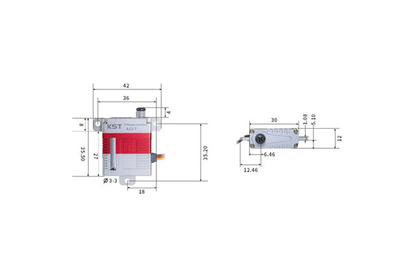 KST A12-T HV Mini Coreless Metal Gear Servo