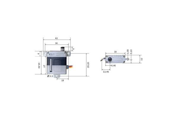 KST A12-S HV Mini Coreless Metal Gear Servo
