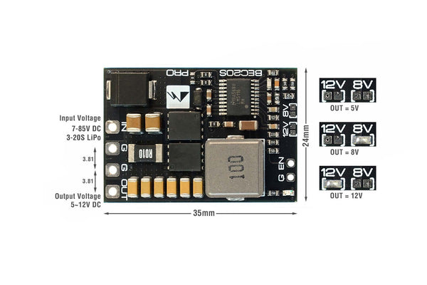 BEC20S-PRO, 7.85V to 5V/8V/12V-5A