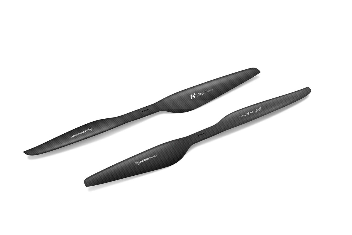 Hobbywing - MP 19x5.7 VTOL Carbon Fibre Matt Propeller Set - (1CW/1CCW)