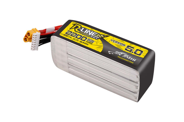 Tattu R-Line V5.0 2200mAh 6S 150C 22.2V Battery Pack with XT60U-F