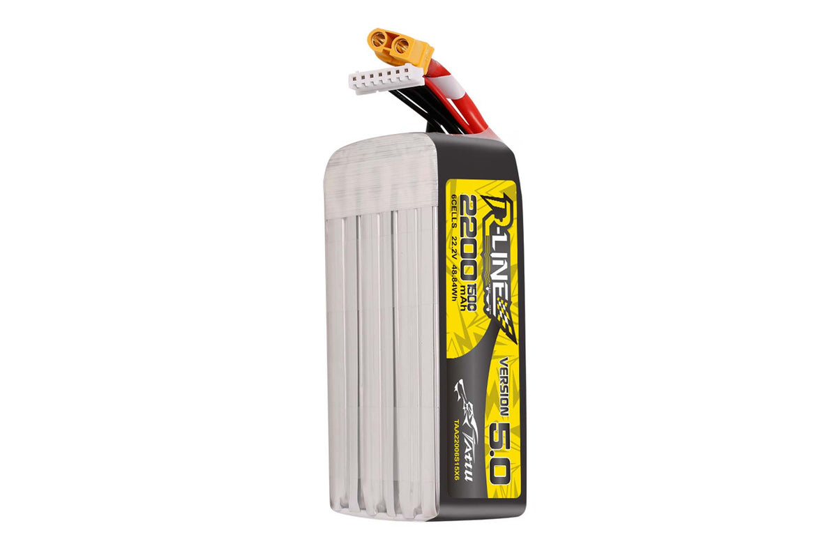 Tattu R-Line V5.0 2200mAh 6S 150C 22.2V Battery Pack with XT60U-F